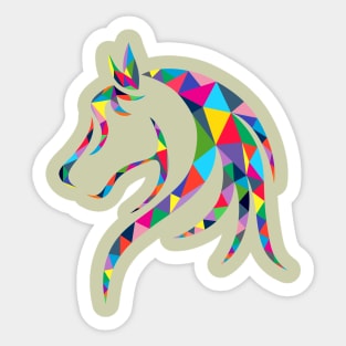 Geometric Horse Sticker